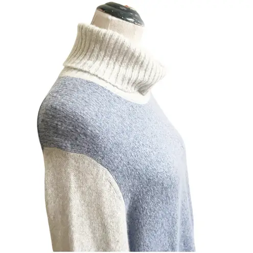 C by Bloomingdale’s Women Cashmere Pullover Sweater Sz L Turtleneck Colorblock Size L