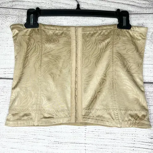 Maidenform Firm Control Shapewear Waist Cincher Corset Top Size XL Cream Floral