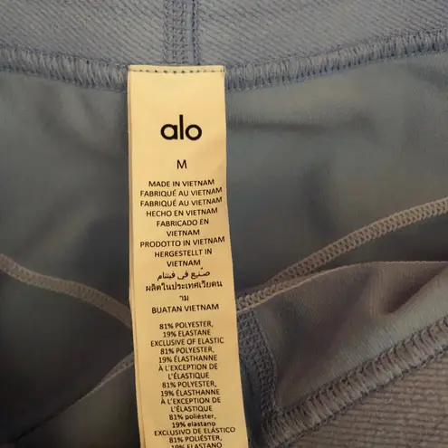 Alo Yoga Airbrush High-Waist Heart Throb Legging Seashell Blue/White M