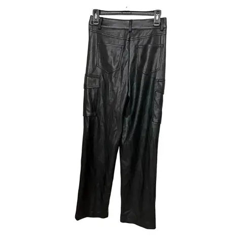 Generation Love Nate Vegan Leather Cargo Pants Black size XS