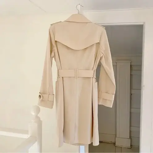 London Fog Double Breasted Trench Coat Size PXS Cream