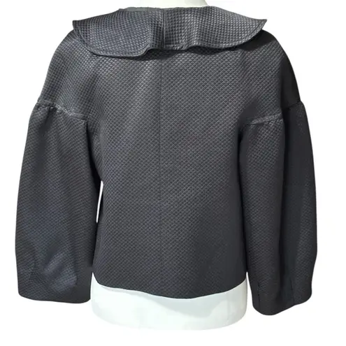 Black Cropped Blazer with Dramatic Collar Size 6