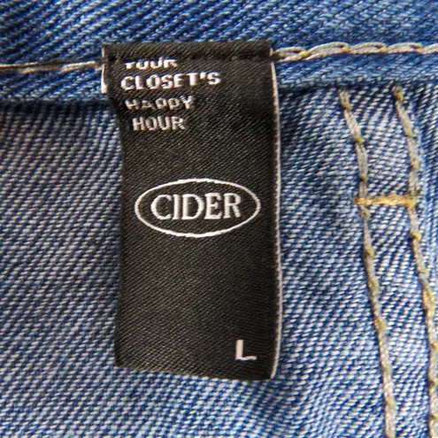 Cider Friday Happy Hours Denim High Rise Straight Leg Jeans 30" Smiley Faces