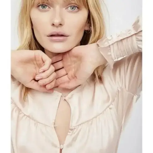 For Love & Lemons  Pink And Cream Bodysuit XS