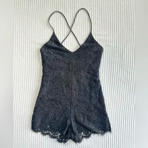 Karina Grimaldi Black Lace Romper