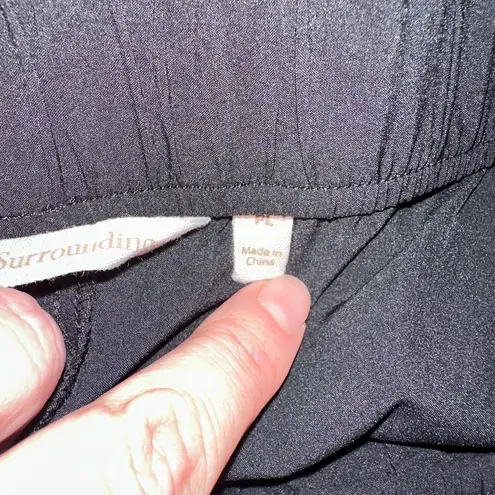 Soft Surroundings black wide leg crop pants size petite large