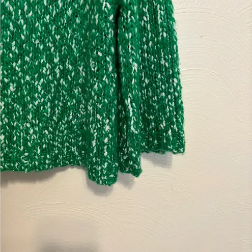 Ruby Rd. Green Boucle Knit Capelet Cardigan Poncho Sweater Size M Size M