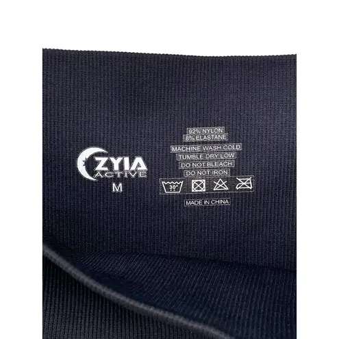 Zyia Black and White Ombre Performance High-Rise 7/8 Leggings Medium Athletic