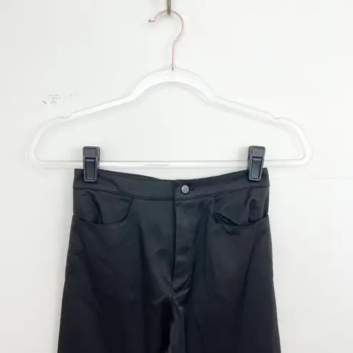 Vintage 90s Kenzo Dark Brown Zipper Split Hem Pants Size XS