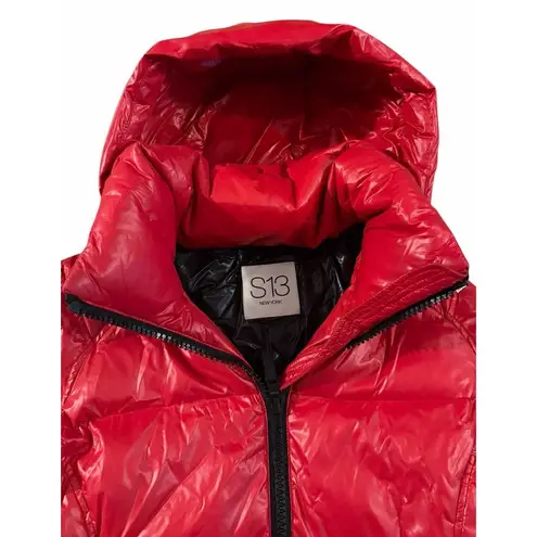 Sam. S13 Freestyle Down Nylon Puffer Jacket Candy Red Size S Festive Winter Coat