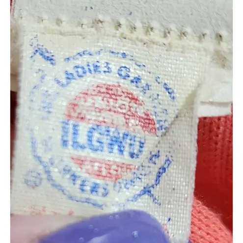 Bleecker Street Ribbed Knit Dress Mock Neck Pleated Coral Midi 13 Vintage Orange Size 12