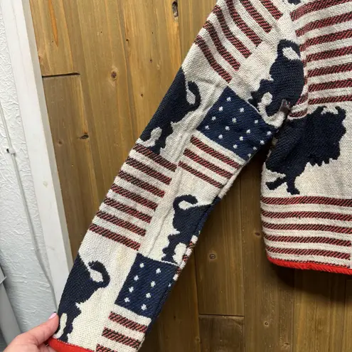 Don’t mess With Texas Dont Mess With Texas Vintage 1980s Cotton Patriotic Buffalo Cardigan