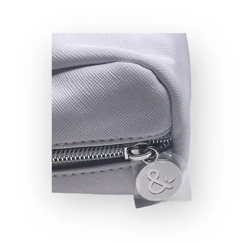 new Naked & Thriving 𒀭 Ltd Ed Zip Vegan Leather Travel Case Bag 𒀭White 𒀭 White