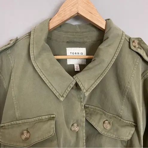 Torrid  Military Jacket Size 6‎ Light Army Olive Green Plus Size 6 6X Utility