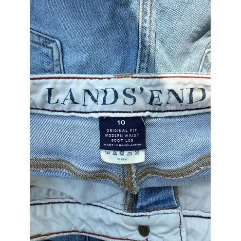 Lands' End A3  Women's Size 10 Original Fit‎ Modern Waist Boot Leg Jeans Stretch