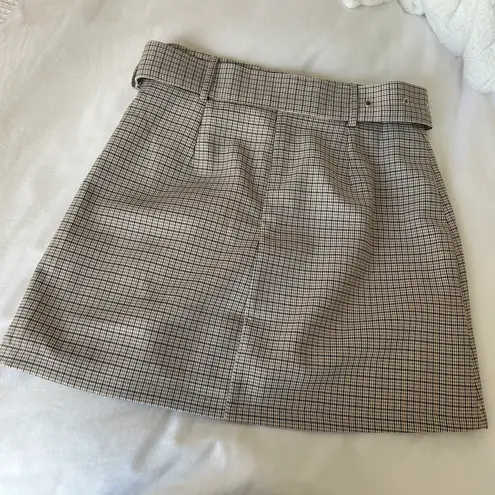 Charlie Holiday Plaid Belted Skirt