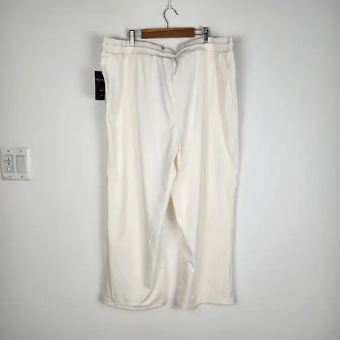Zac and Rachel Tie Waist Crop Pants in Cream Color Size XXL NWT