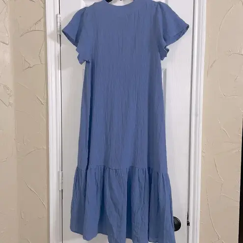 Agnes & Dora 💕 Bates Cotton Dress in a beachy Blue NWT