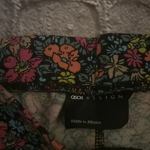 ASOS  DESIGN Tall Kick Flare Pants 4 Floral Boho Coconut Girl Hippie Festival