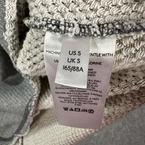 Pilcro Funnel Neck Cut Off Pullover Womens Small Gray Terry Boxy Casual Pullover