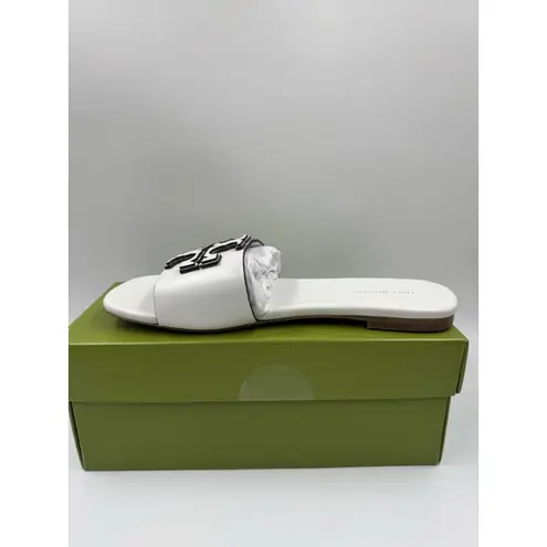 Tory Burch  INES Classic Single-Band Goat Leather Slide White (Gardenia) Size 7 thumbnail 6