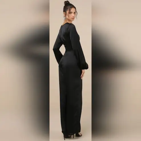 Lulus NWT  Elegant Black Jumpsuit with Long Sleeves (L) thumbnail 3