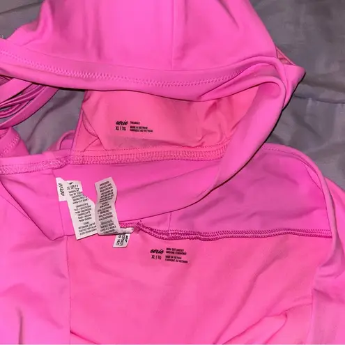 Aerie  triangle top and high cut cheeky bathing suit two piece