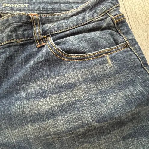 Mossimo Supply Co Distressed Denim Bootcut Jeans Size 13R Blue