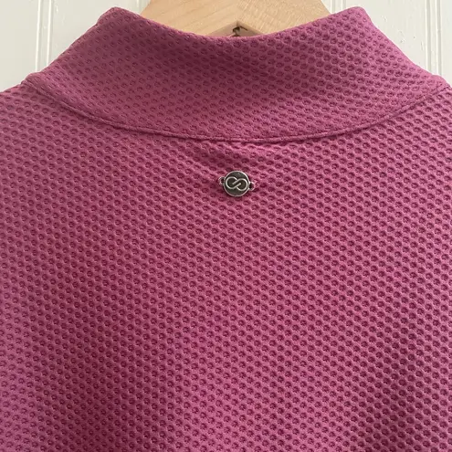 CALIA Golf Honeycomb Mesh 1/2 Zip Sleeveless Polo Ripe Boysenberry Size XL NWT Purple