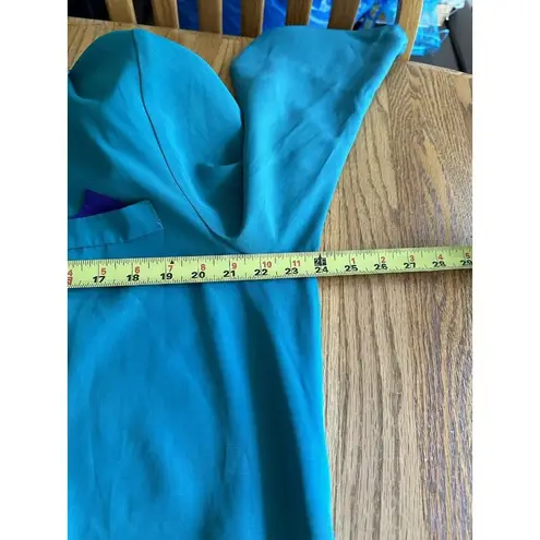 Vintage 90s Two Piece Lifestyle Green Pant And Jacket Set Open Front Shoulderpad Size 14