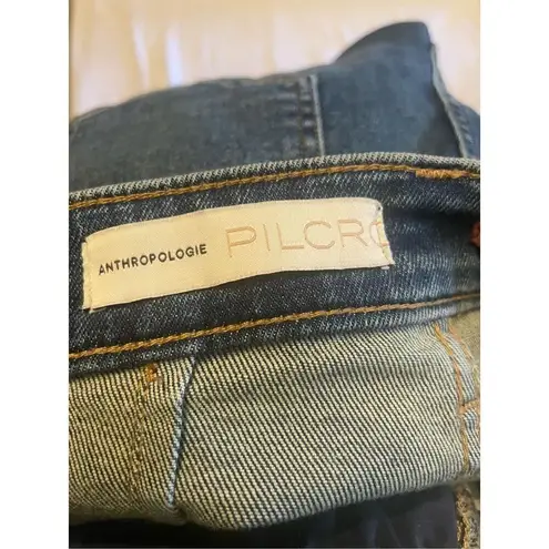 Anthropologie Pilcro High Rise Cigarette Jeans Blue Stretch size 27