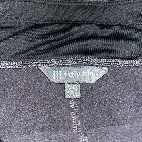 Title Nine Crash Polartec Fleece Lined Tights Colorblock Gray Black XS