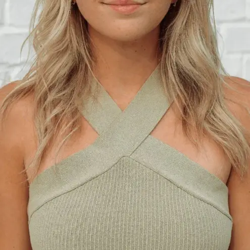 Allie Rose Criss-Cross Halter Tank / new with tags