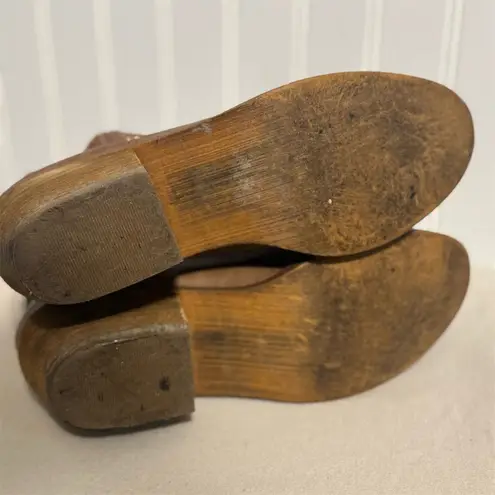 Not Rated Chelsea Ankle Boots Distressed Brown Booties Western Boho Size 7.5