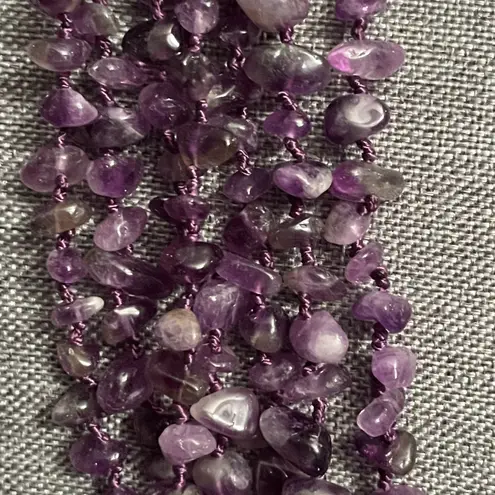 Amethyst Vintage Multi Strand Chip Necklace