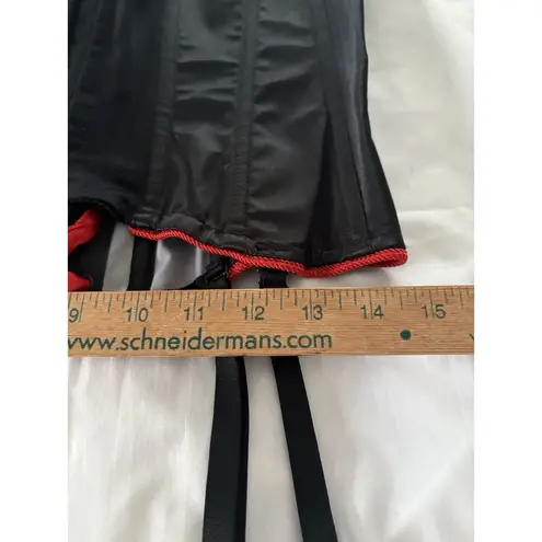 Frederick's of Hollywood Black Corset Top Size L Lace Up Burlesque Pirate Whimsy