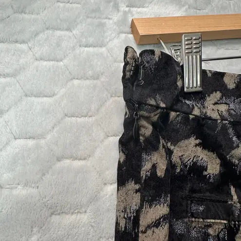 Peruvian Connection Brocade Velvet Pants 12 Floral Baroque Holiday Dark Romance