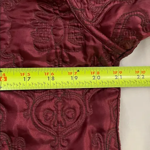 Brown and Wine Red Quilted Reversible Short Dressy Jacket Womens Size M/L? Size L
