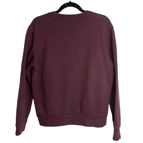 COS  Burgundy Speckled Pullover Sweatshirt