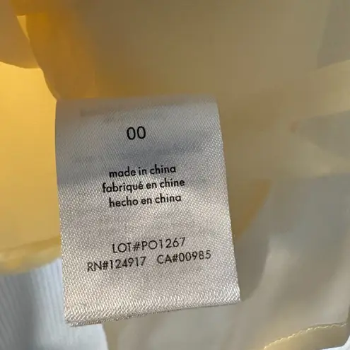 We Wore What ecru satin corset peplum minidress women's size 00