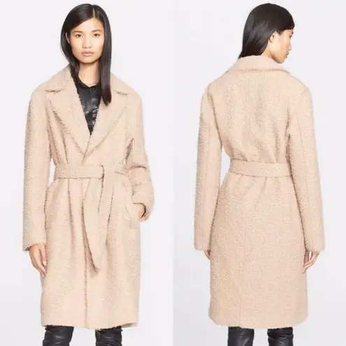 Helmut Lang Shaggy Alpaca and Virgin-Wool Blend Coat size XS extra small