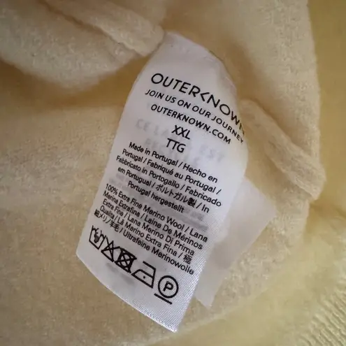 Outerknown Yellow 100% Extra Fine Merino Wool Sweater Size L