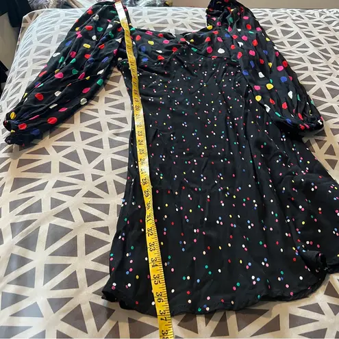 RIXO x Target Multicolor Polka Dot Long Sleeve Sweetheart Swing Dress Size 14 Black