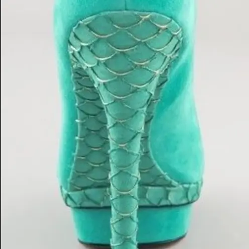 Brian Atwood  Turquoise Mermaid Platforms Pumps 8