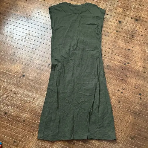 Richer Poorer army green M lagenlook jersey knit shirt dress Blue Size M