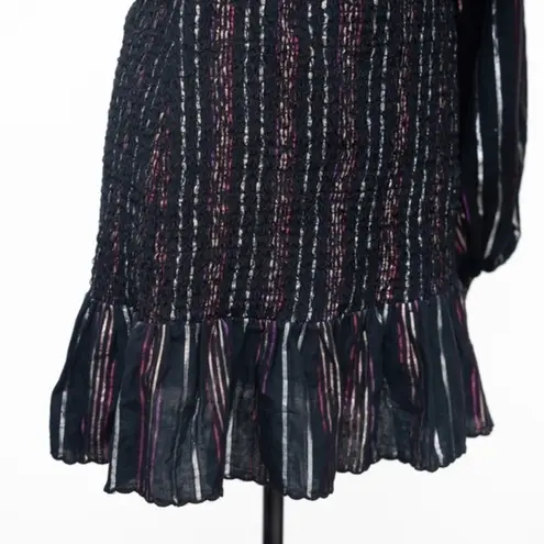 Farm Rio . Lurex Stripes Mini Dress.