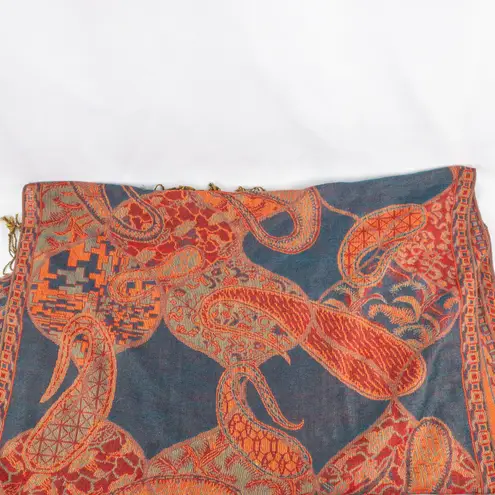 Pashmina Multicolor Red Green Blue Paisley Scarf Womens One Size