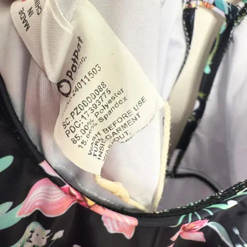 PatPat Floral Ruffle Sleeve Front Keyhole Cutout One