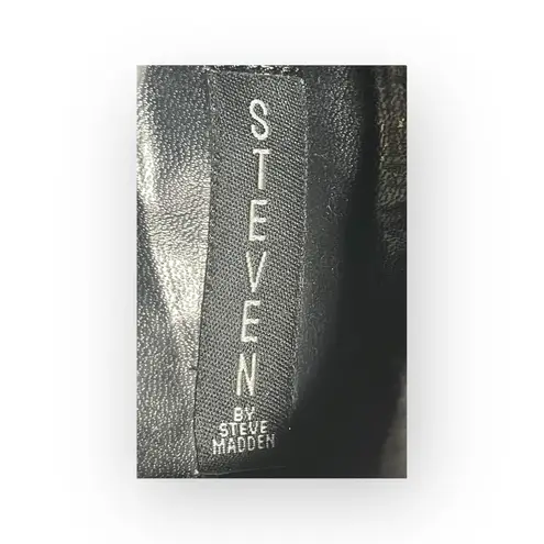 Steven by Steve Madden Over the Knee Leather Zip Biker Boots Black 8.5M Size 8.5