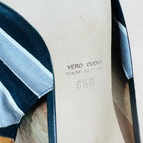 Tibi Black Print Silk Slingback Heels Sandals Shoes Size 6.5